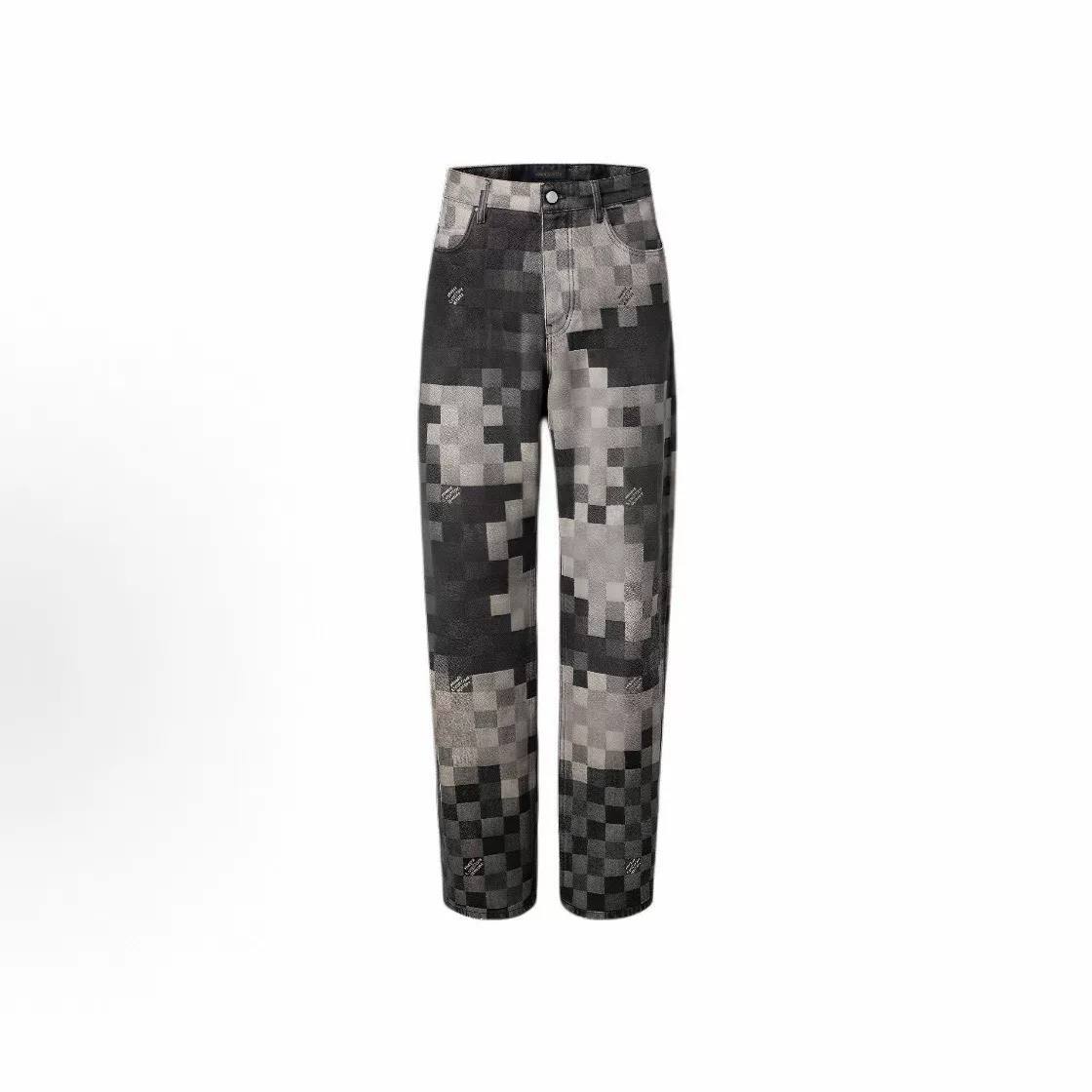 Louis Vuitton SS25 Mosaic Check Denim Pants