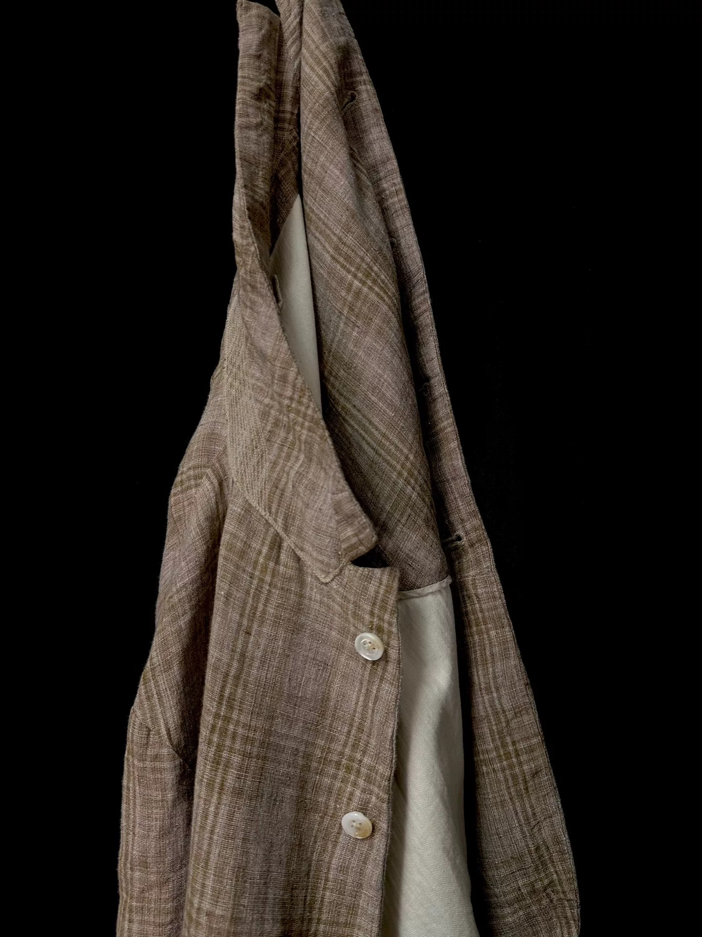 Kaval Vintage Linen Coat — label