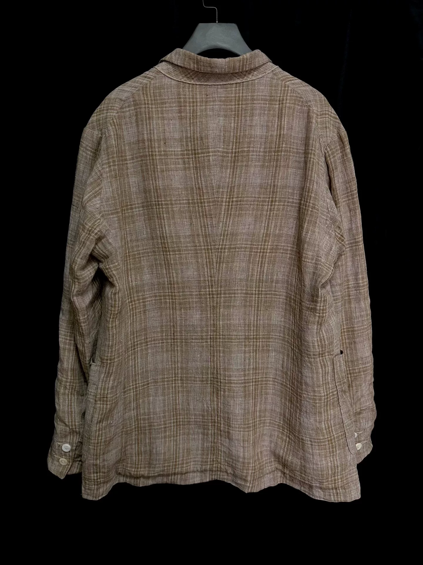 Kaval Vintage Linen Coat — detail