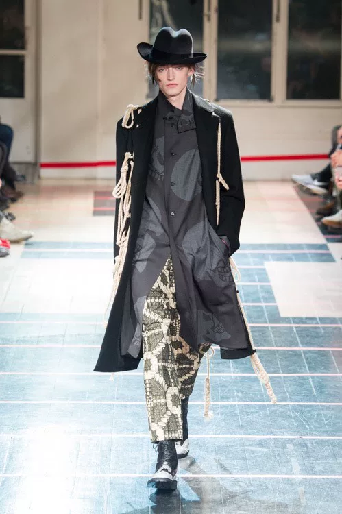 Yohji Yamamoto x Hayashi 14AW Patterned Pants — front