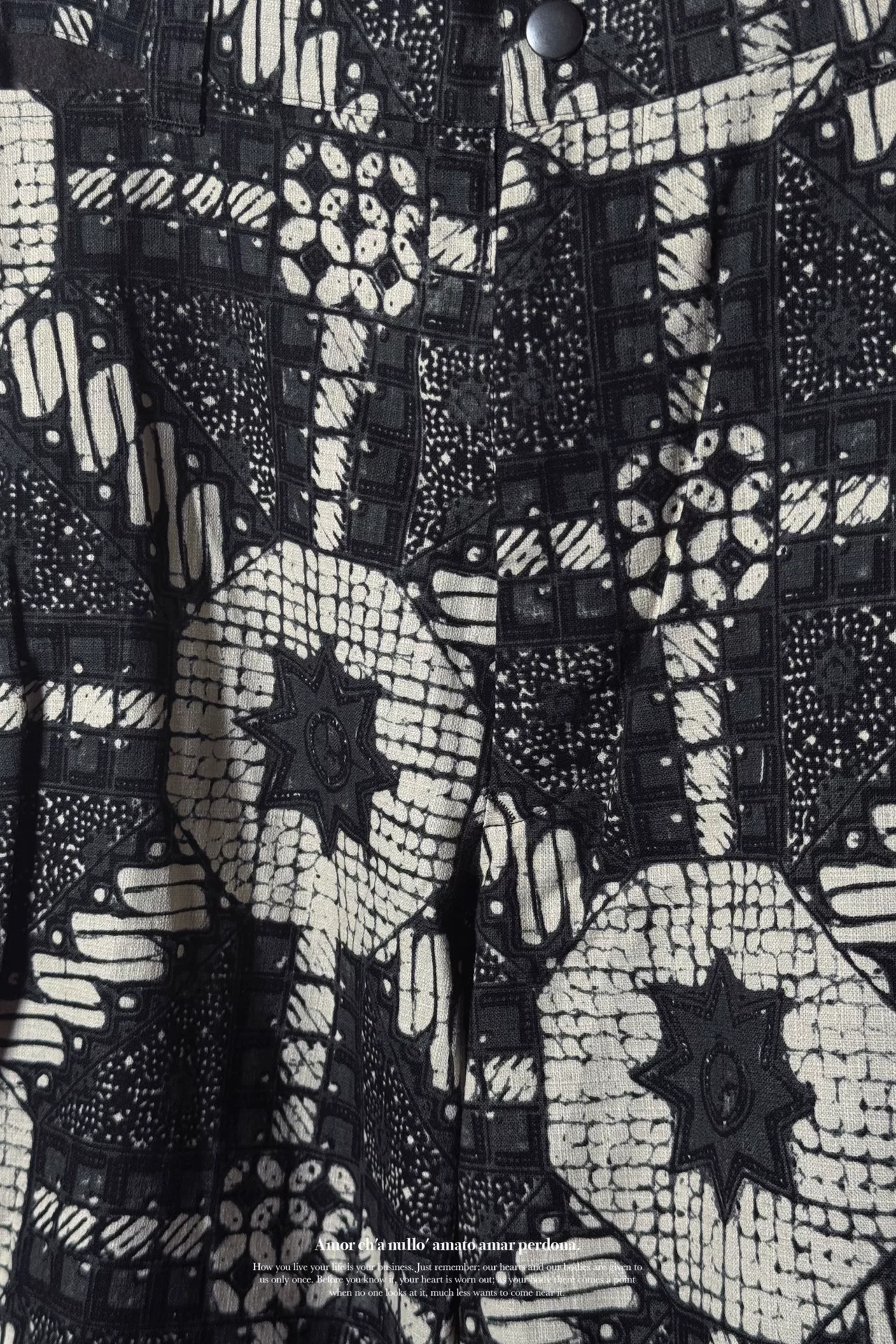 Yohji Yamamoto x Hayashi 14AW Patterned Pants — back