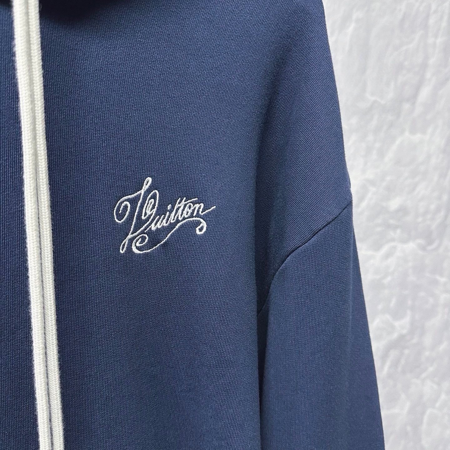 Louis Vuitton FW24 Logo Embroidered Hoodie — detail