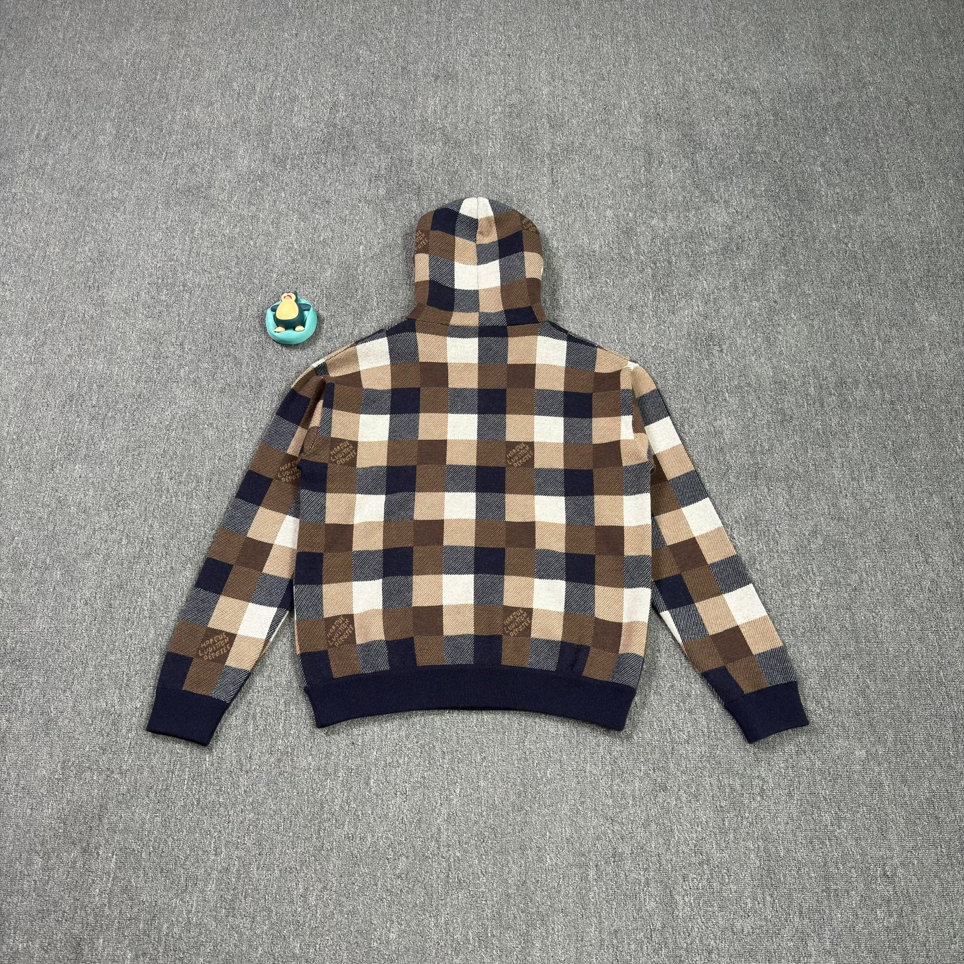Louis Vuitton Checkered Brown Hoodie — front