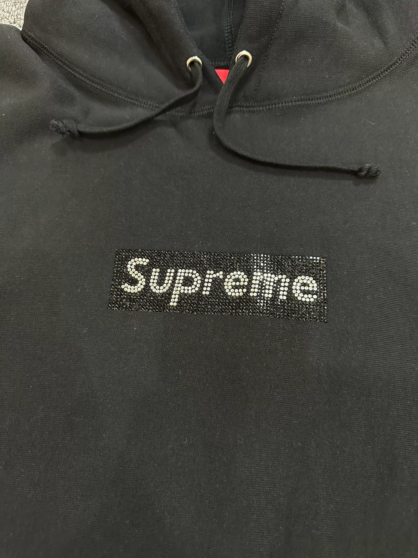 Supreme Swarovski Box Logo Hoodie — front