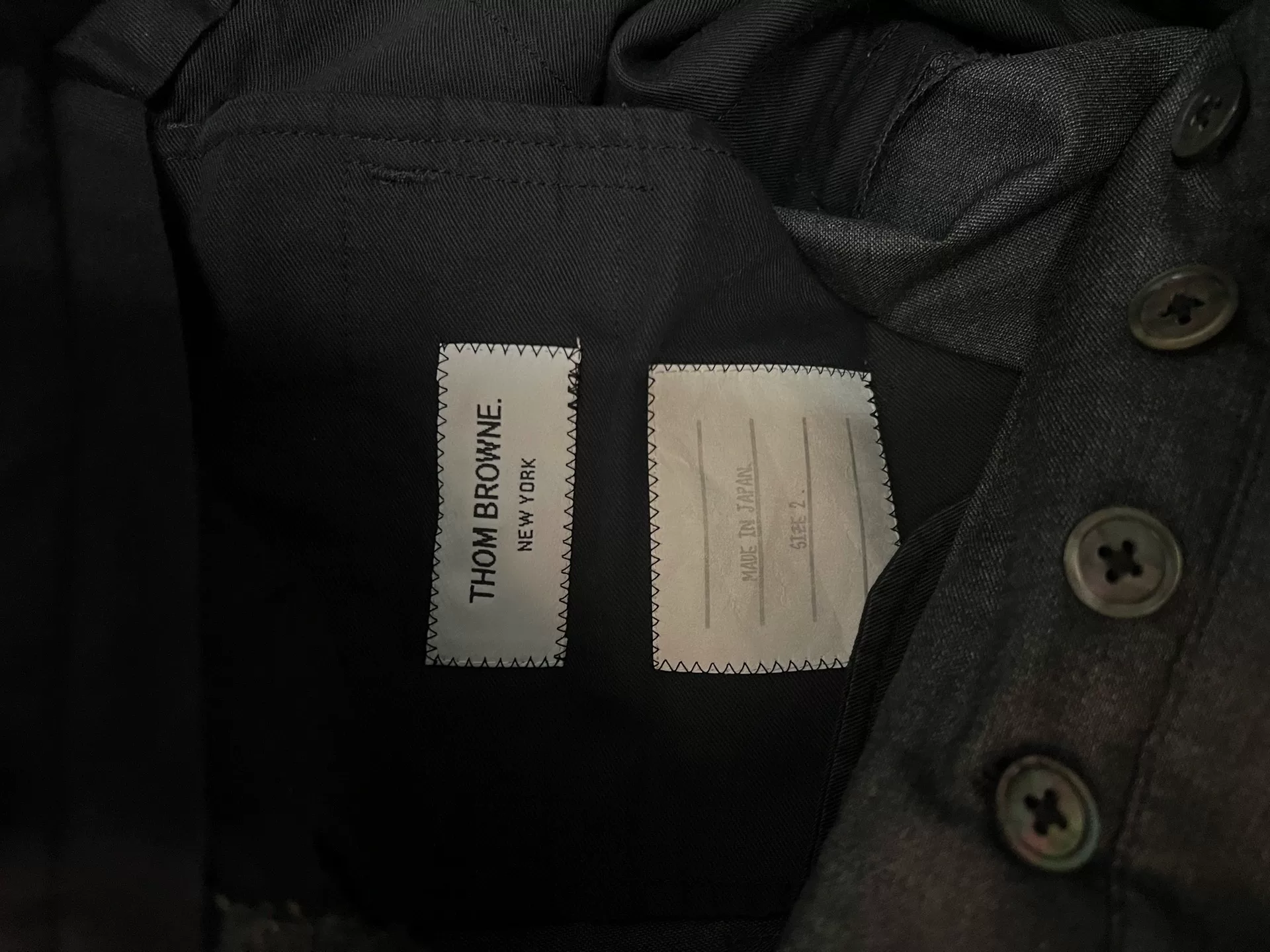 Thom Browne Suit Set with Tie — label