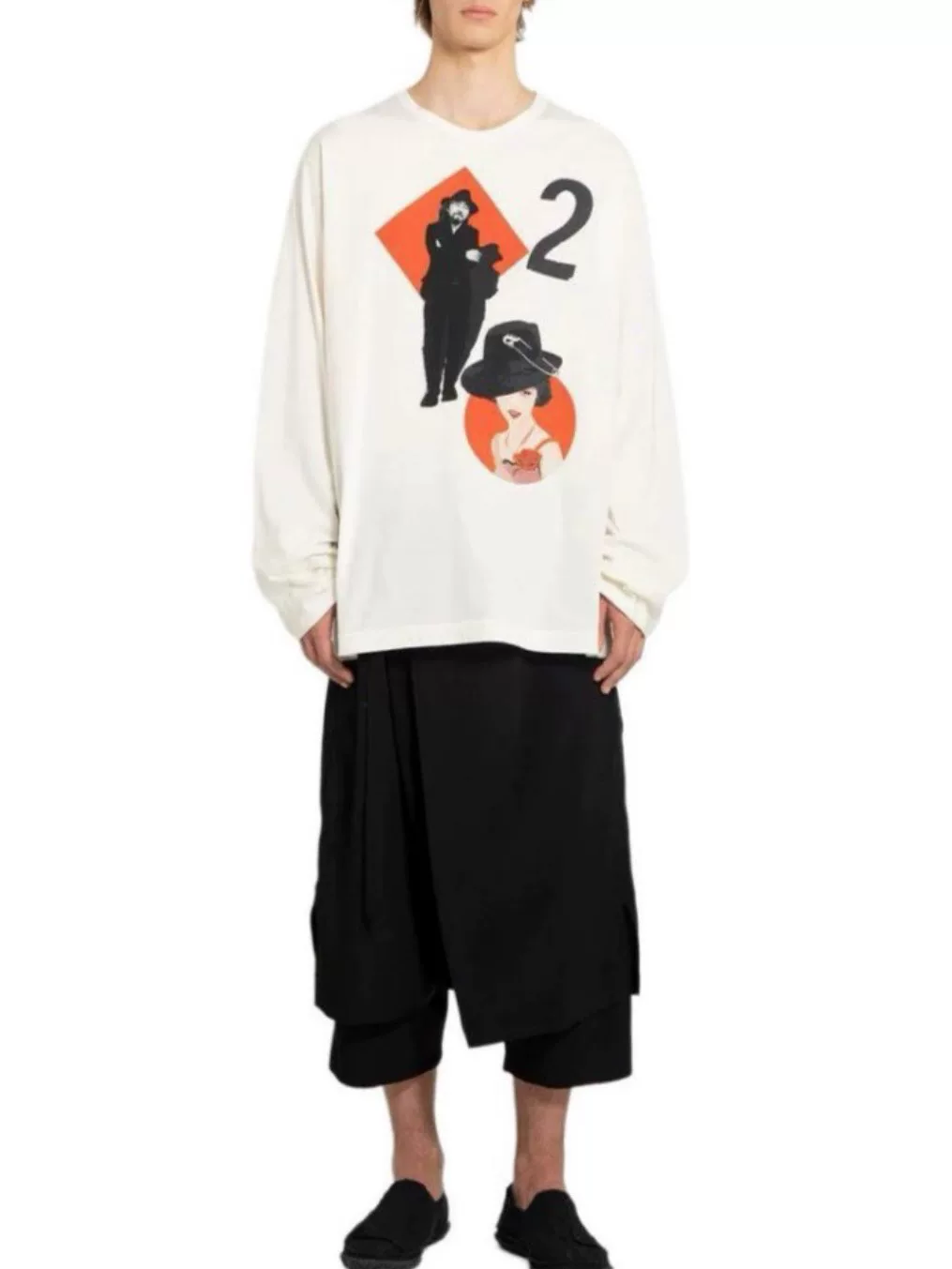 Yohji Yamamoto 24SS Poker Print LS T-Shirt — back