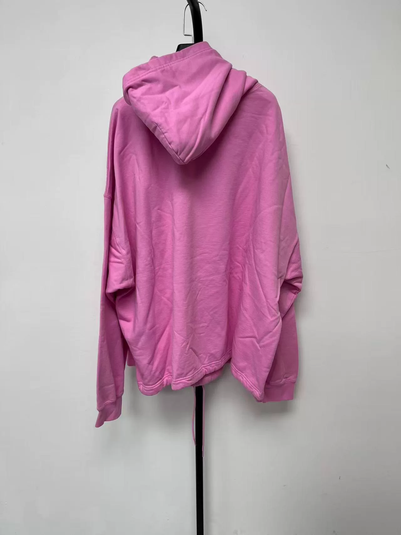 Balenciaga Pink Logo Oversized Hoodie — front