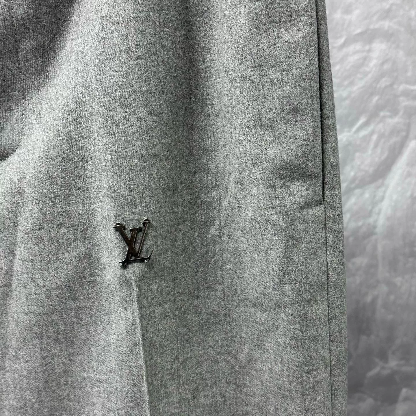Louis Vuitton SS25 Logo Wool Trousers — detail