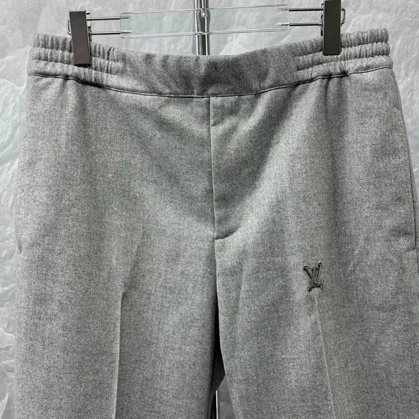 Louis Vuitton SS25 Logo Wool Trousers — front