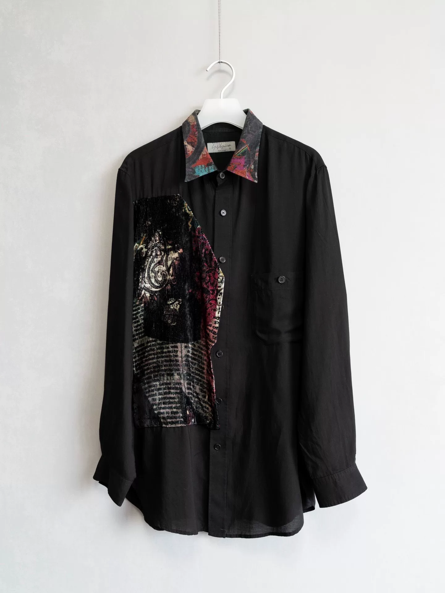 Yohji Yamamoto 23SS Velvet Patchwork Shirt