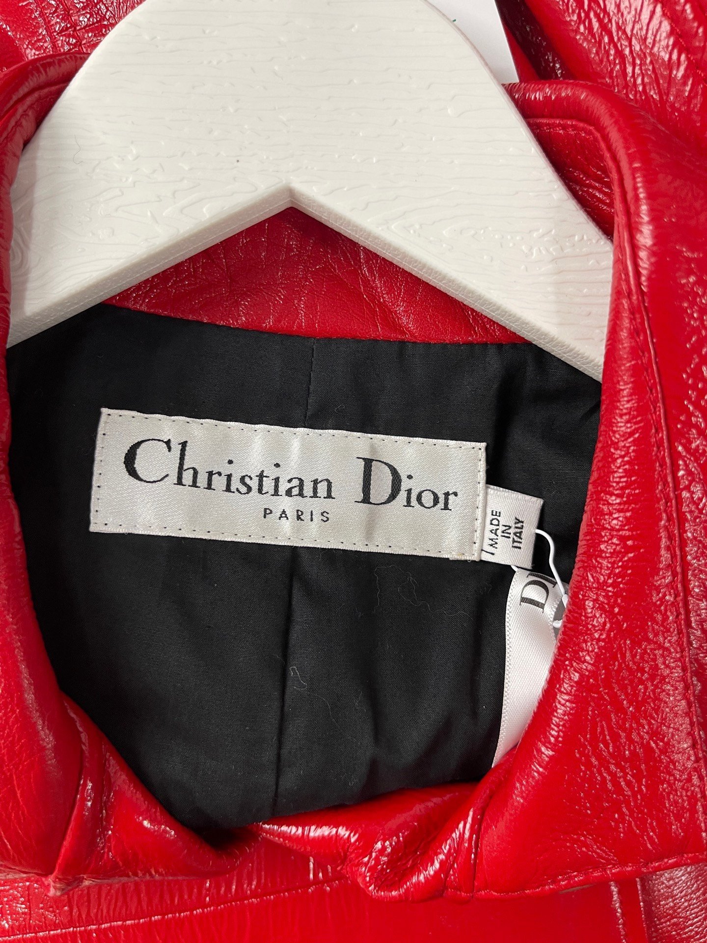 Dior Leather Trench Coat — label