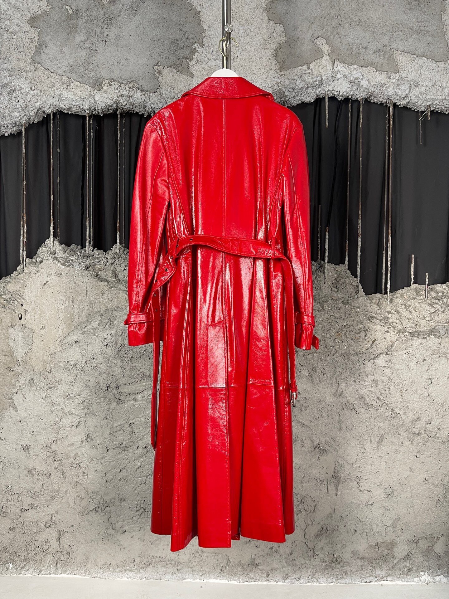 Dior Leather Trench Coat — front