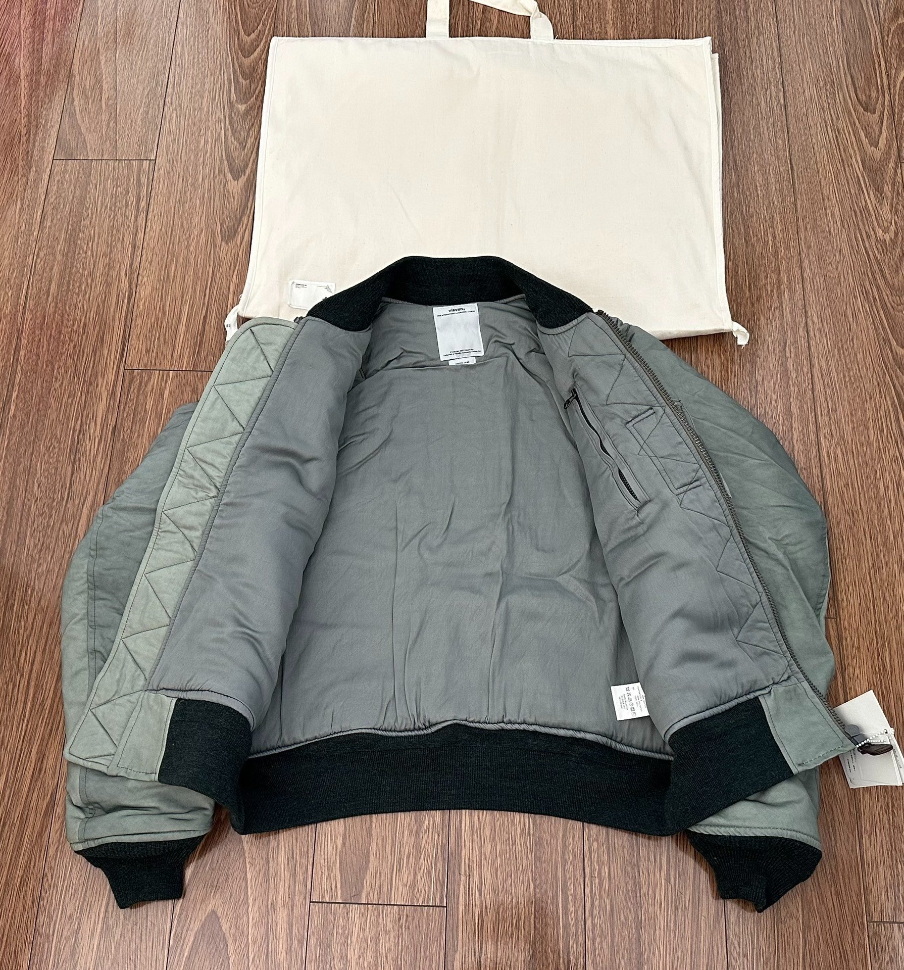 VISVIM 15AW THORSON JKT MA1 Green — detail