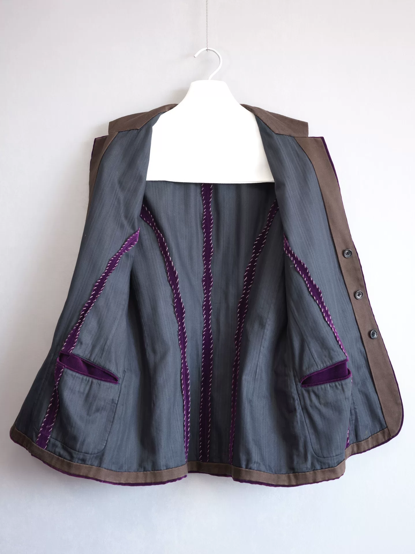 Yohji Yamamoto 97SS Purple Velvet Blazer — back