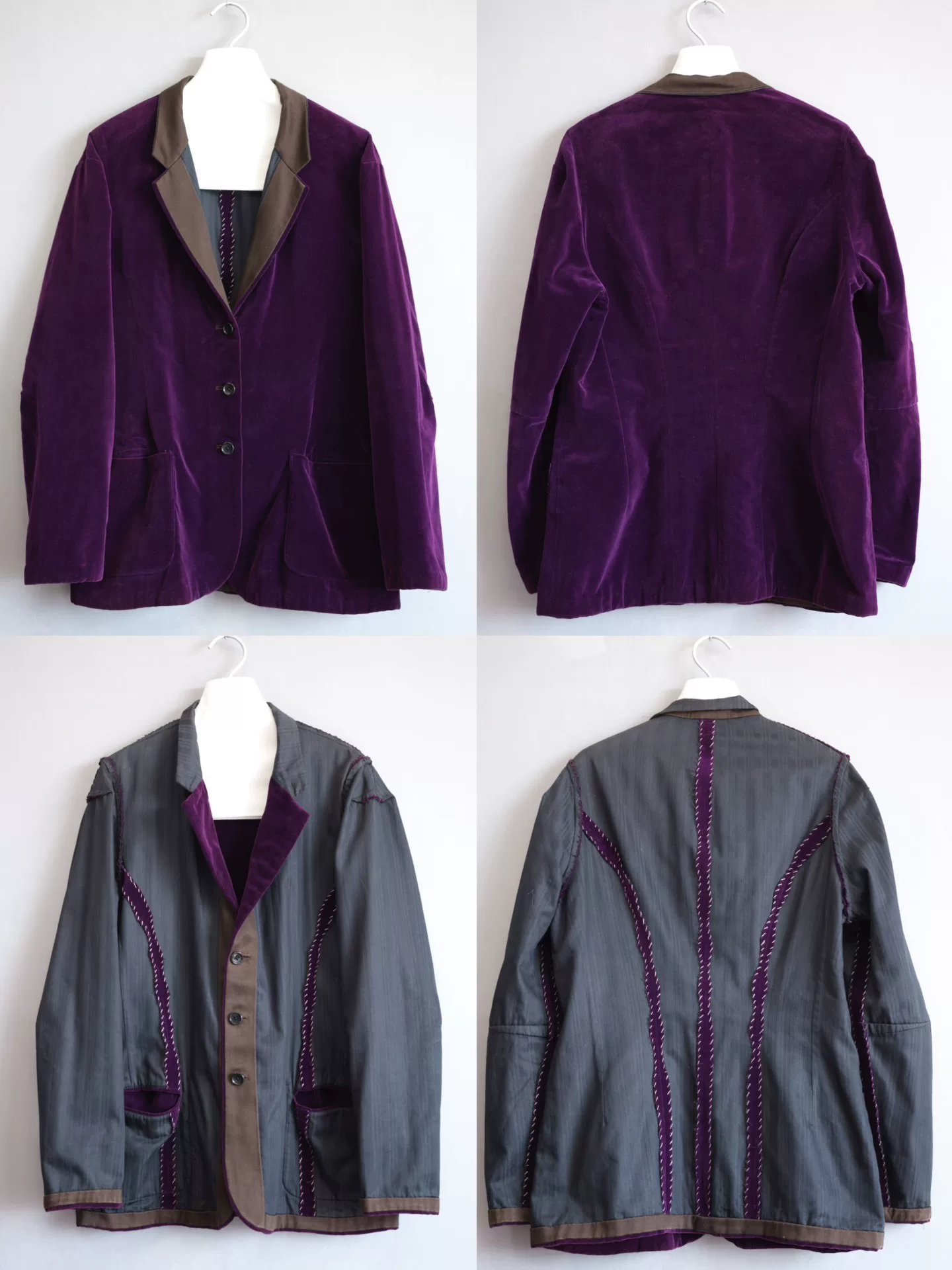 Yohji Yamamoto 97SS Purple Velvet Blazer — front