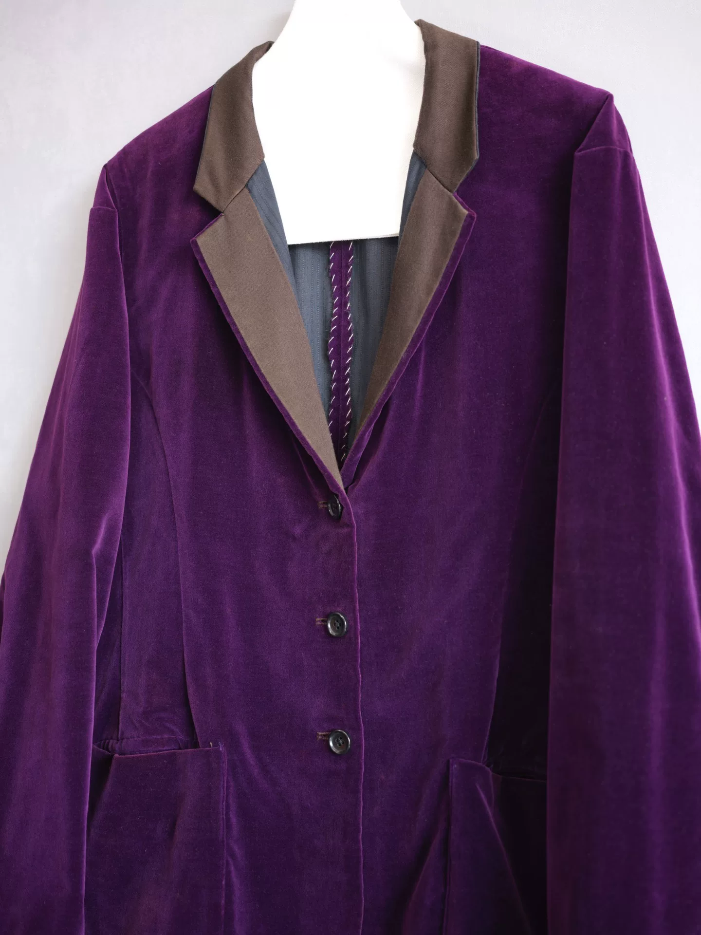 Yohji Yamamoto 97SS Purple Velvet Blazer — label