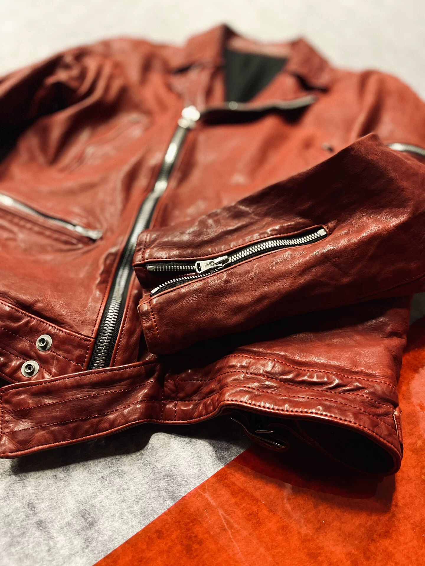 Yohji Yamamoto Backlash Double Rider Jacket — detail