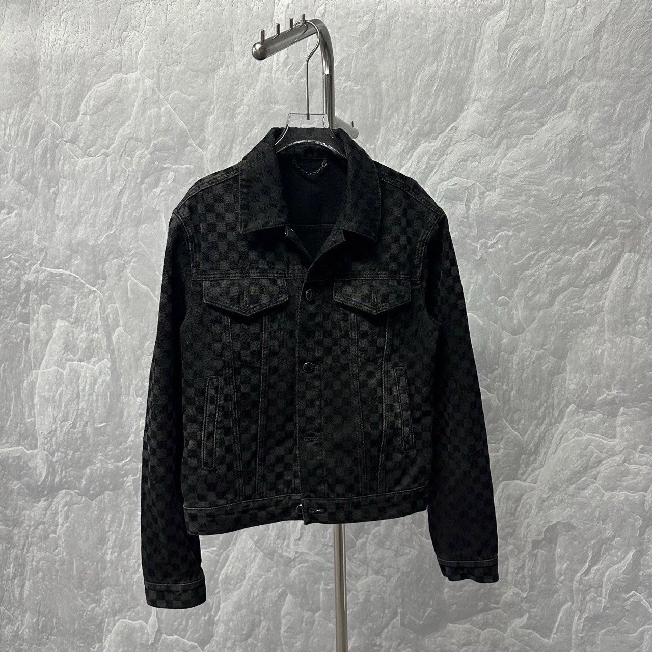 Louis Vuitton SS25 Flocked Damier Denim Jacket