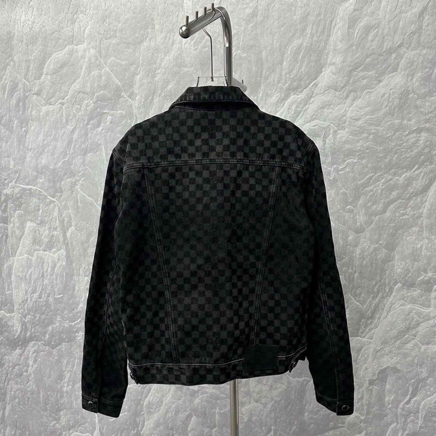 Louis Vuitton SS25 Flocked Damier Denim Jacket — back