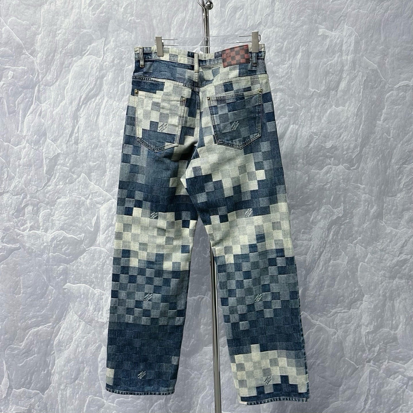 Louis Vuitton SS24 Pharrell Mosaic Denim Pants — back
