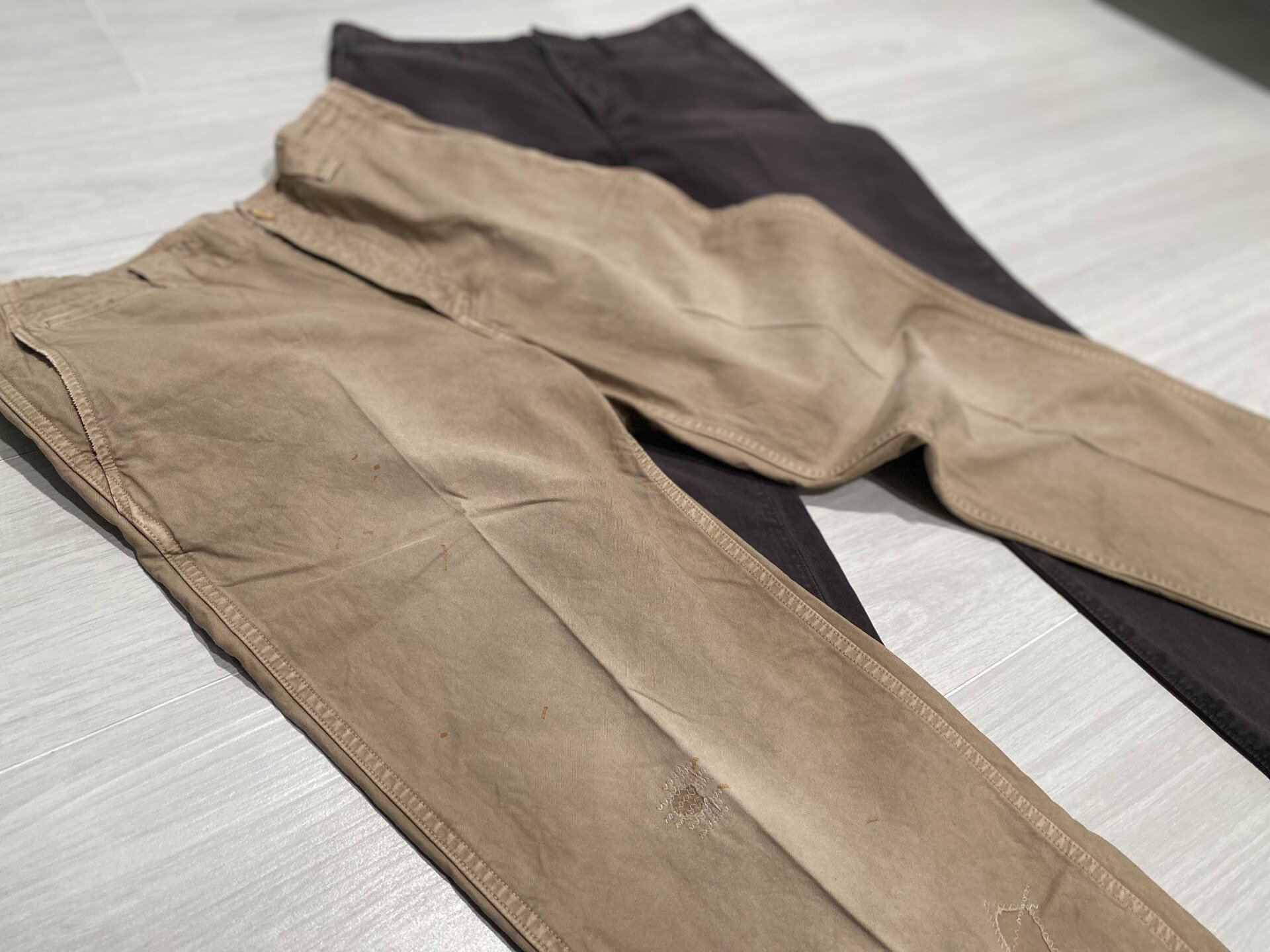 VISVIM WIDE CHINO PANTS CRASH — detail