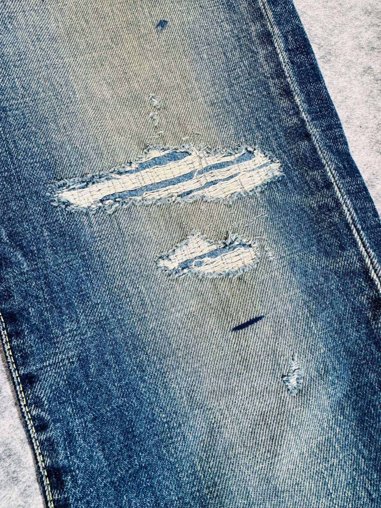 visvim 04D14 Social Sculpture Distressed Jeans — label