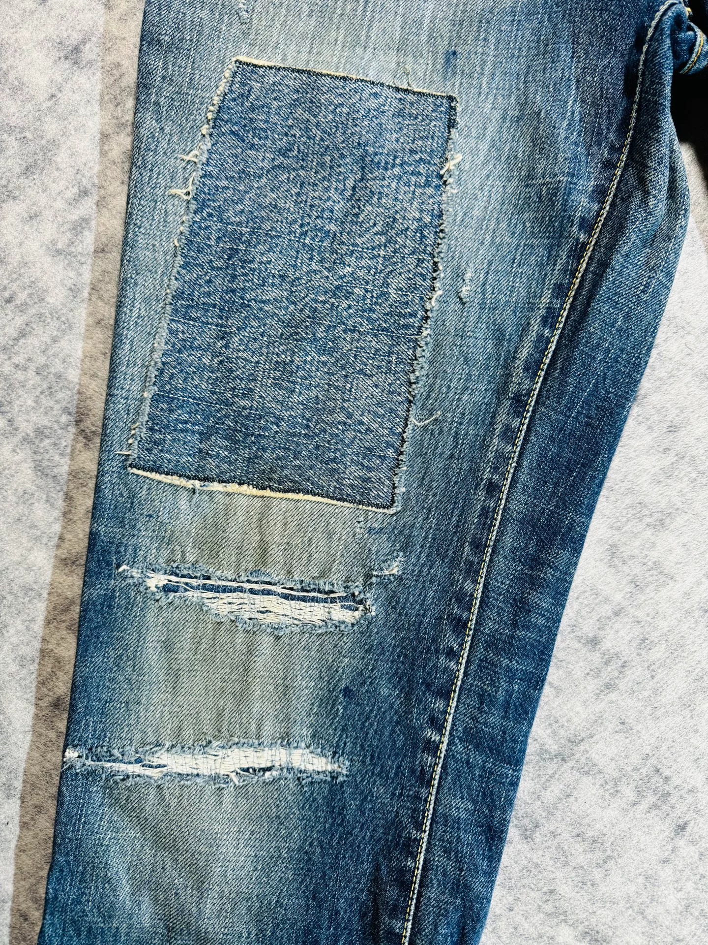 visvim 04D14 Social Sculpture Distressed Jeans — detail
