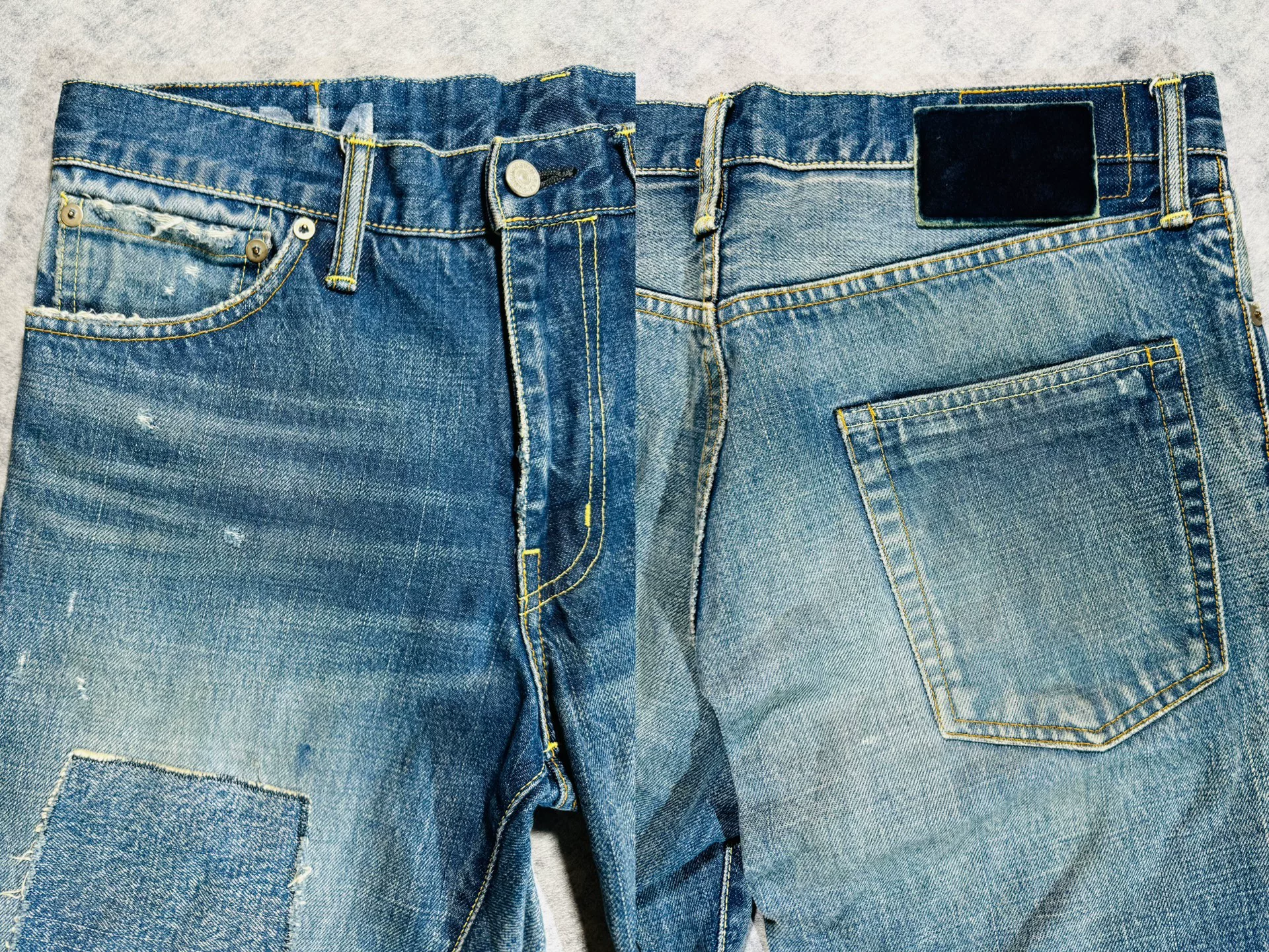 visvim 04D14 Social Sculpture Distressed Jeans — back