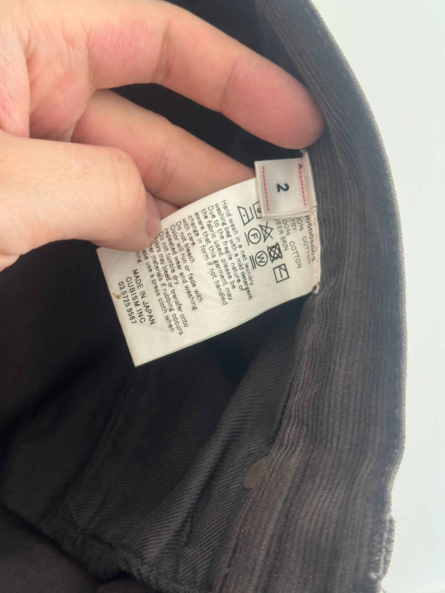 visvim fluxus 03 cords 21AW — back