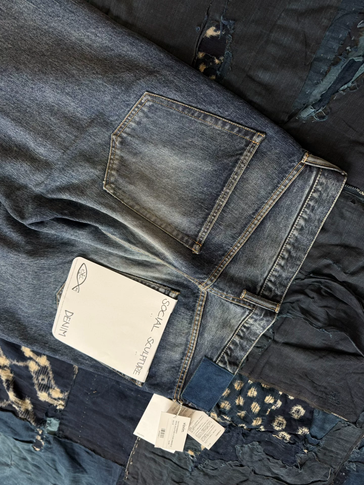 VISVIM 25SS SOCIAL SCULPTURE 01 EX WD DAMAGED-42 Jeans — label