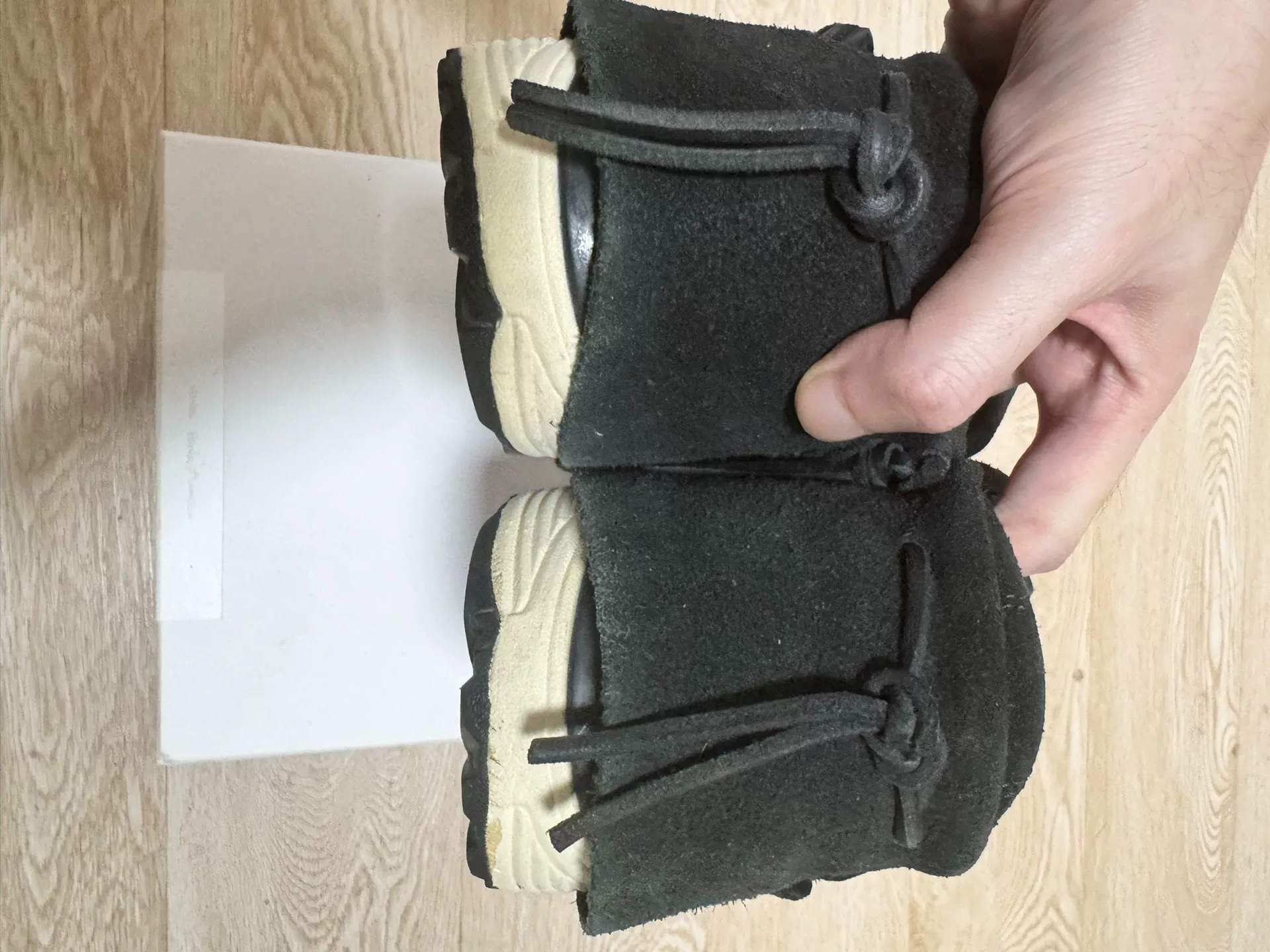 Visvim 16SS FBT Suede Fringe Shoes — back