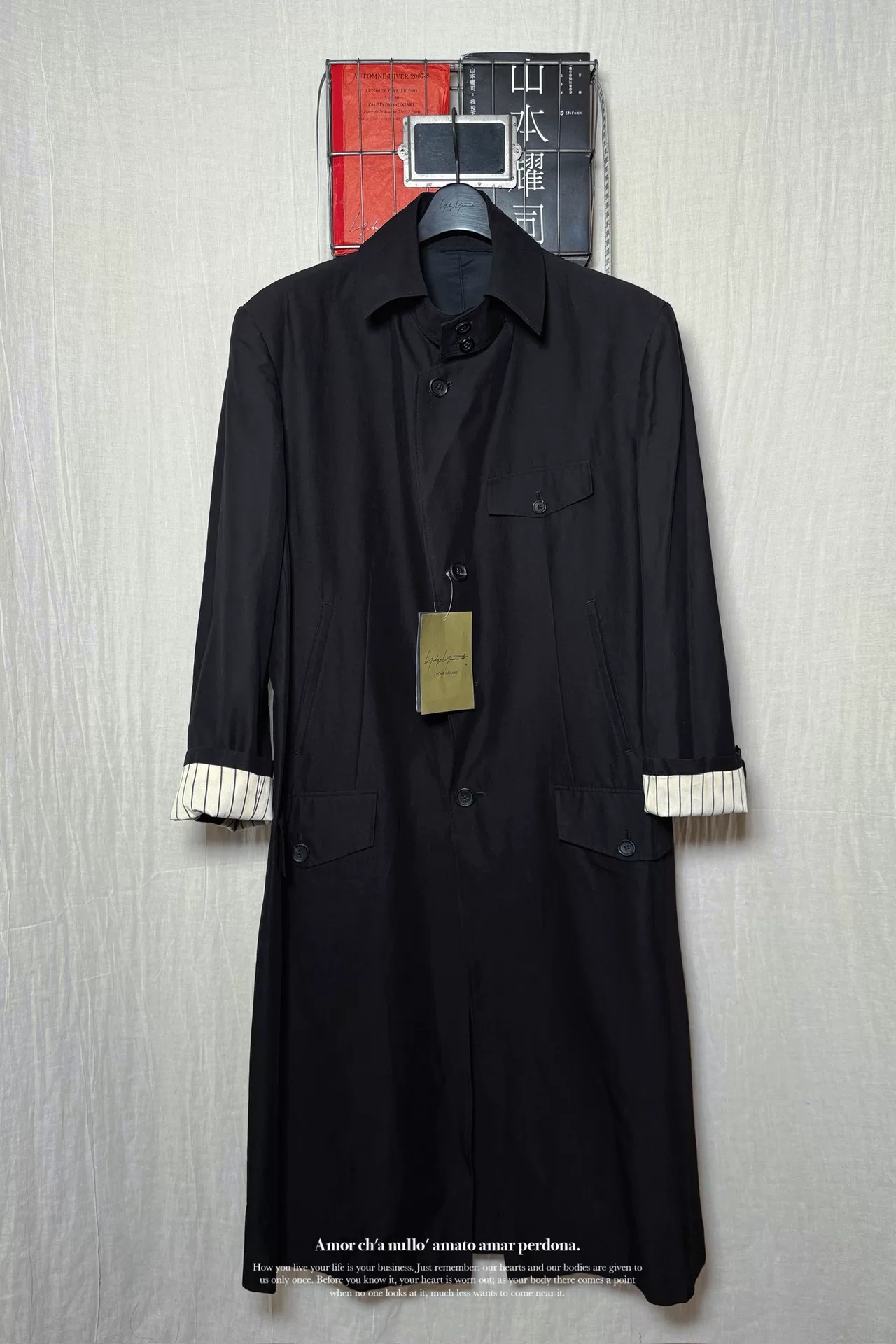 Yohji Yamamoto 23SS Lonsome Embroidery Coat — back