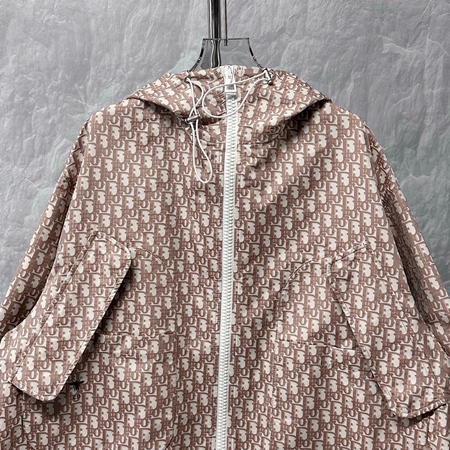 Dior Monogram Print Hooded Jacket — detail