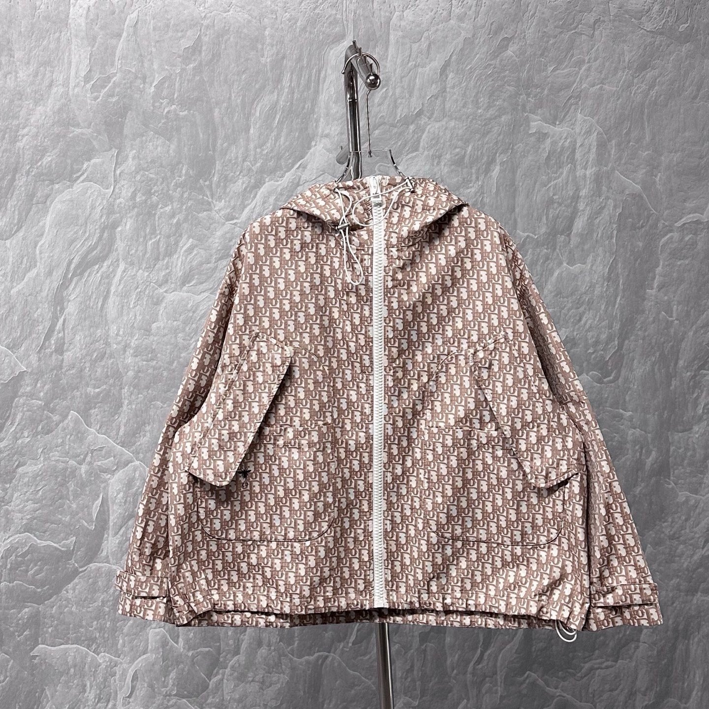 Dior Monogram Print Hooded Jacket — front