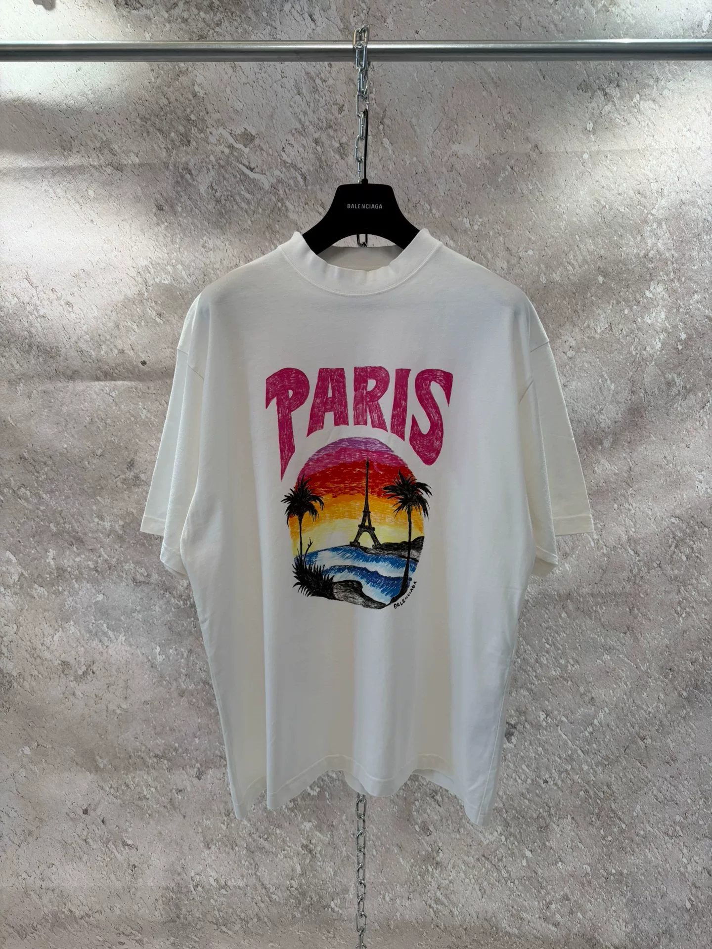 Balenciaga Paris Sunset Eiffel Tower T-Shirt