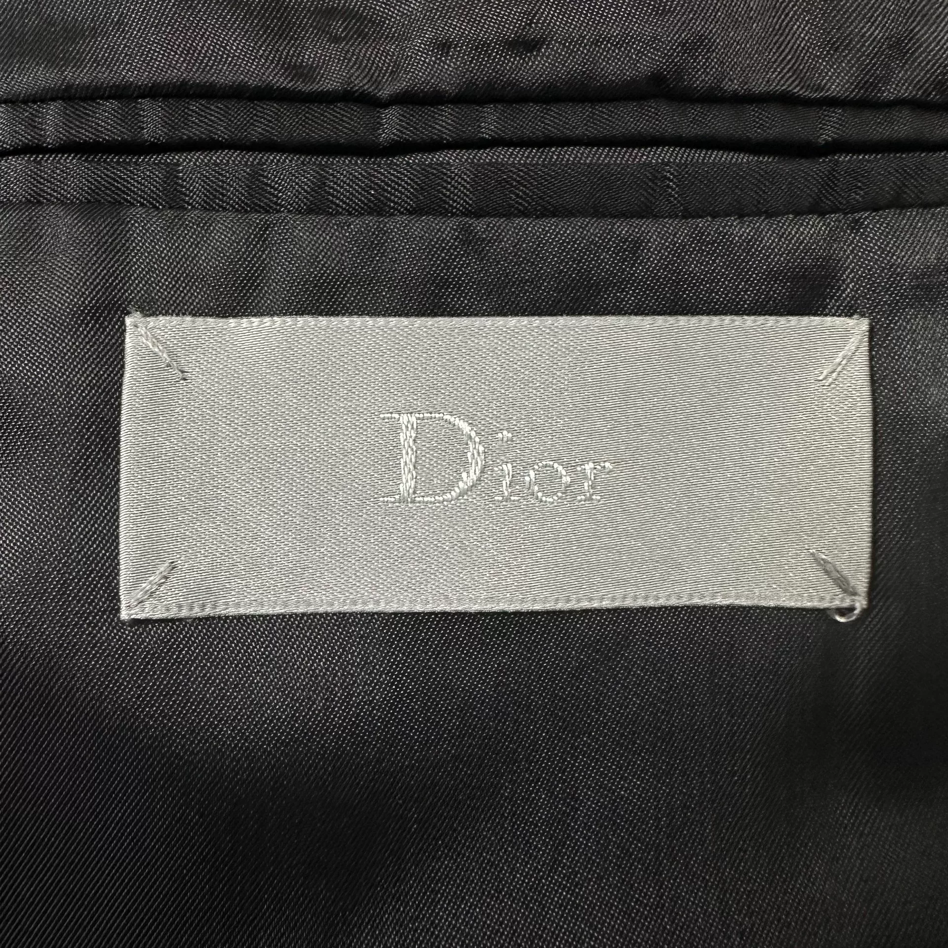 Dior Dark Blue Speckled Blazer — label