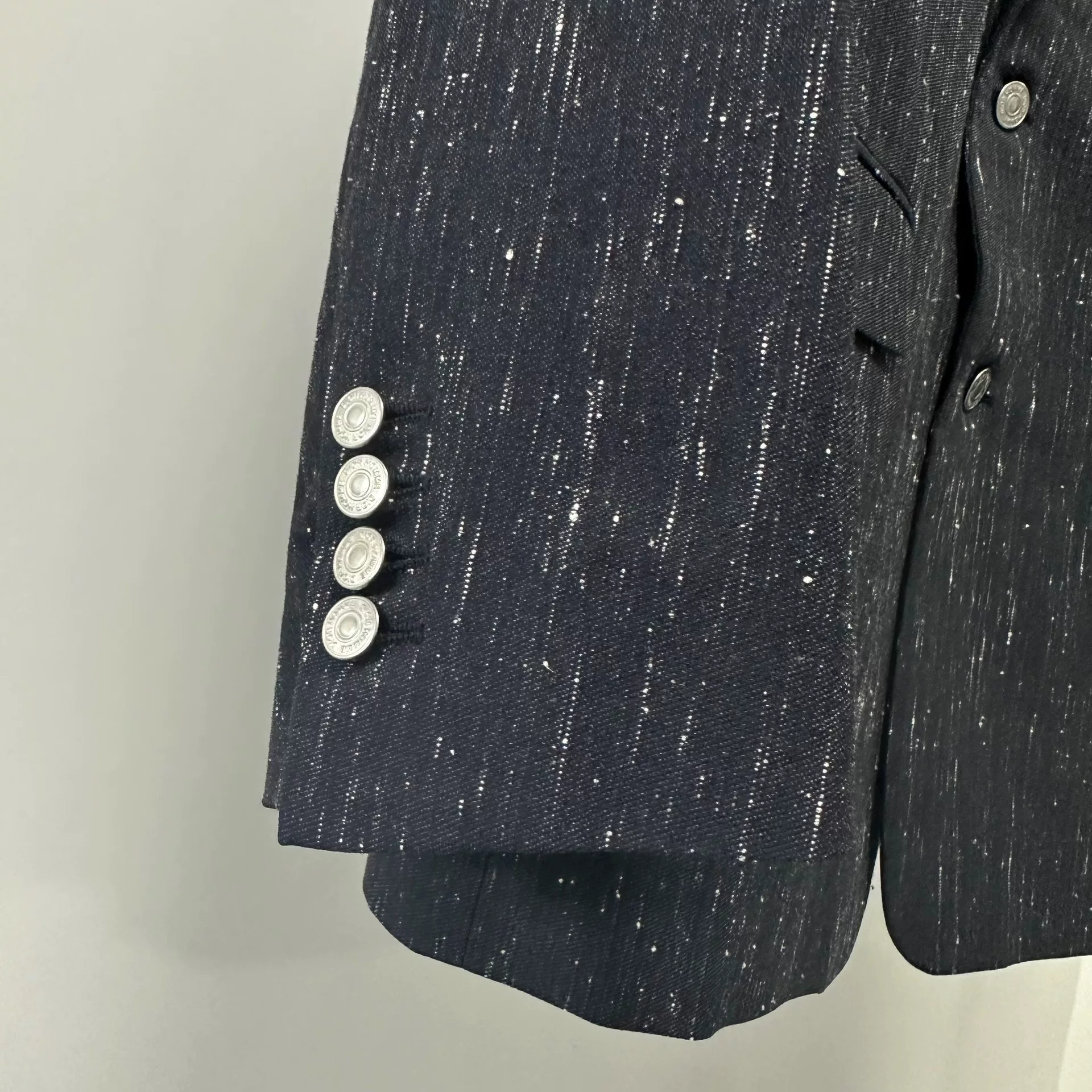 Dior Dark Blue Speckled Blazer — detail