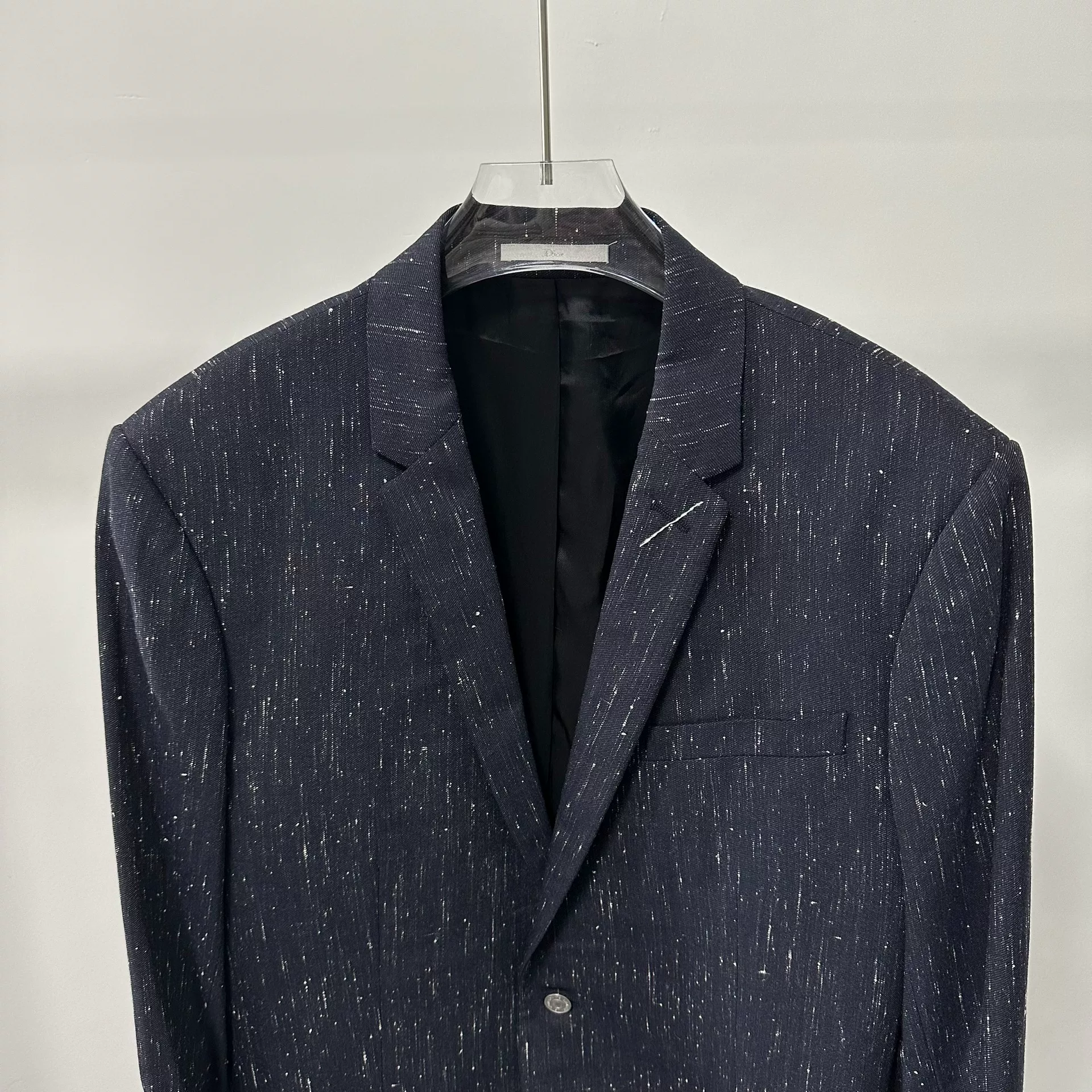 Dior Dark Blue Speckled Blazer — front
