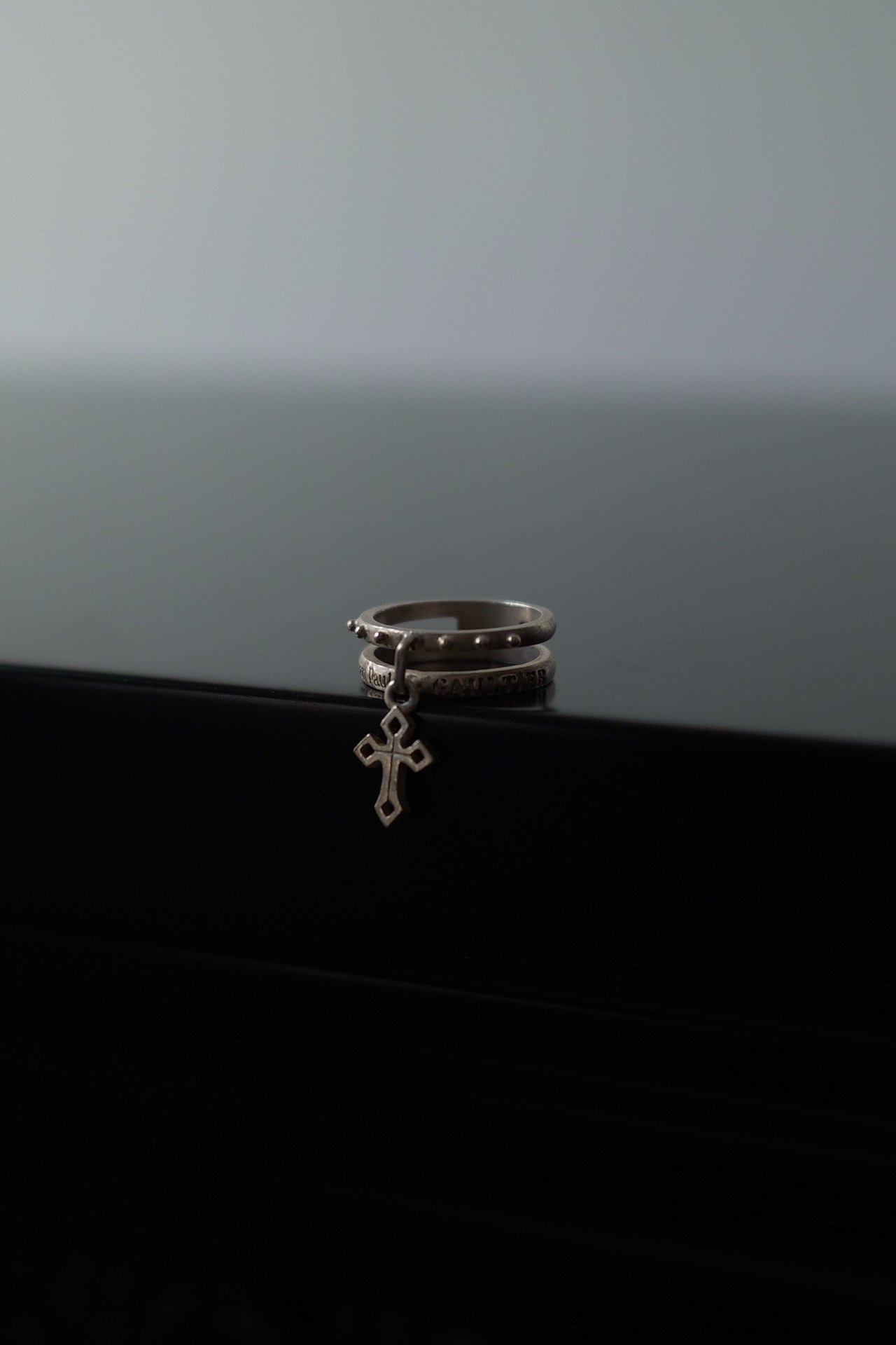 Jean Paul Gaultier Cross Pendant Ring