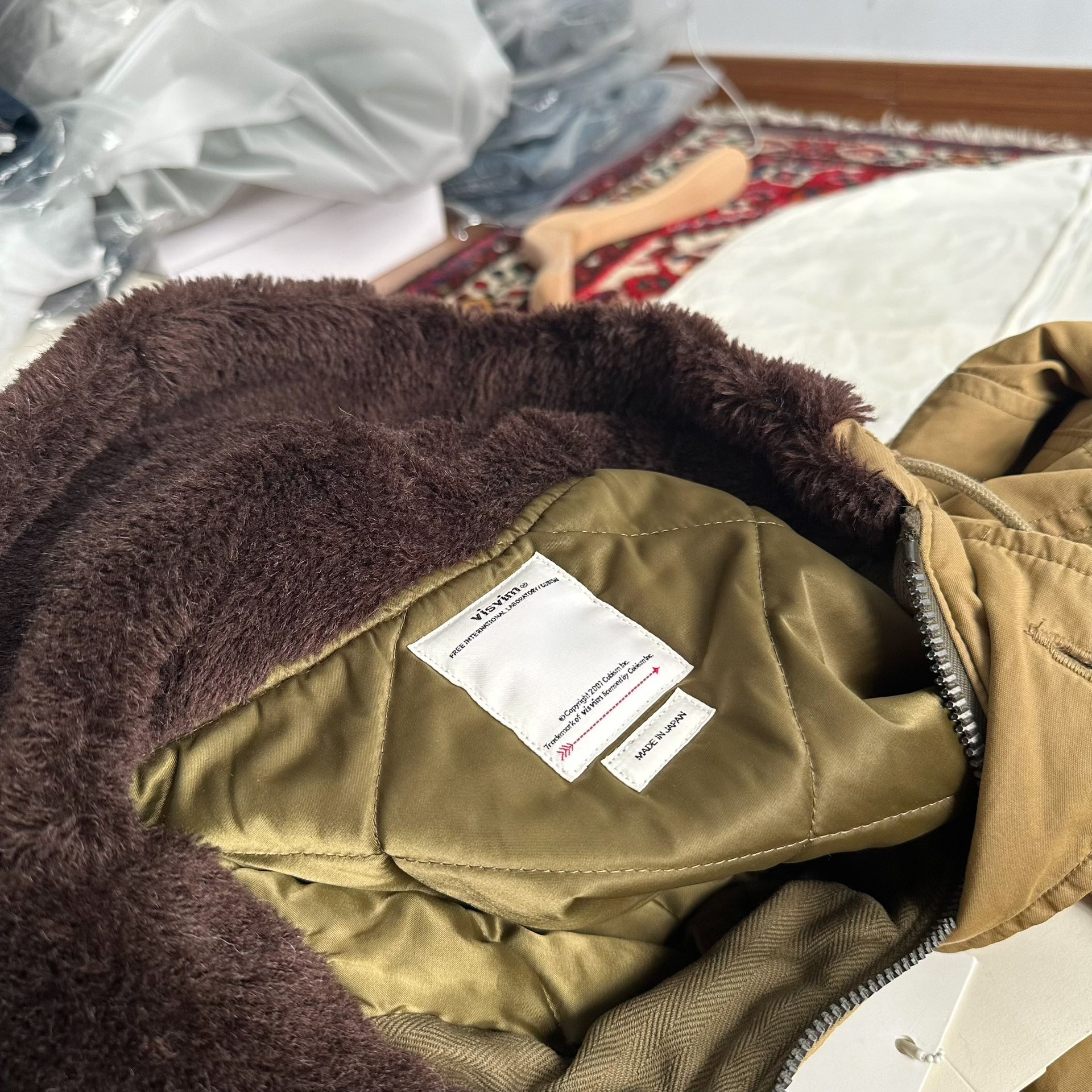 Visvim 19aw Wright Field Parka — label