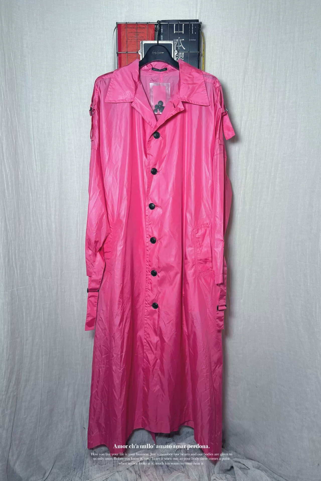 Yohji Yamamoto 20SS Bright Pink Long Coat