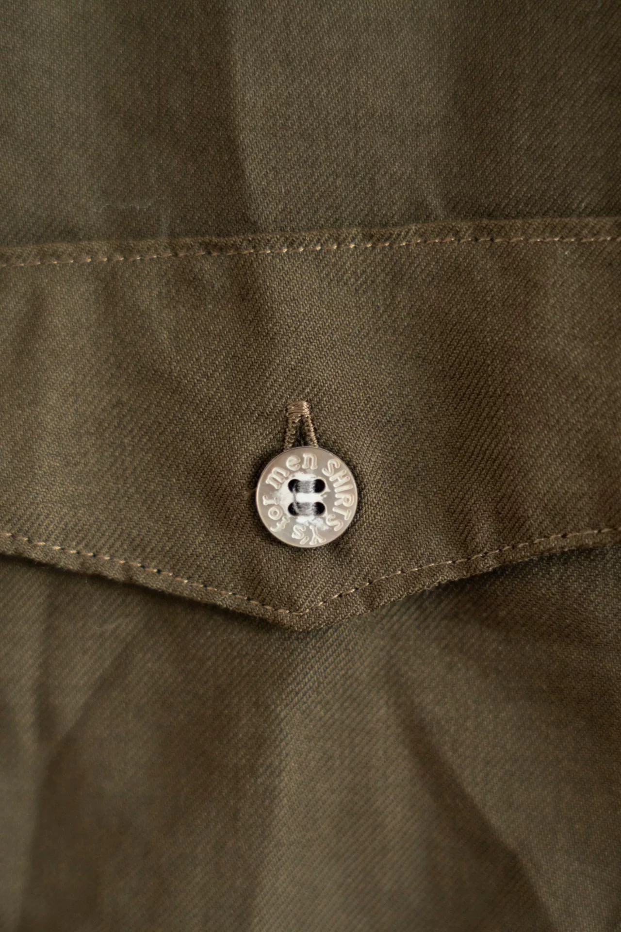 Yohji Yamamoto 90s Olive Wool Shirt — back