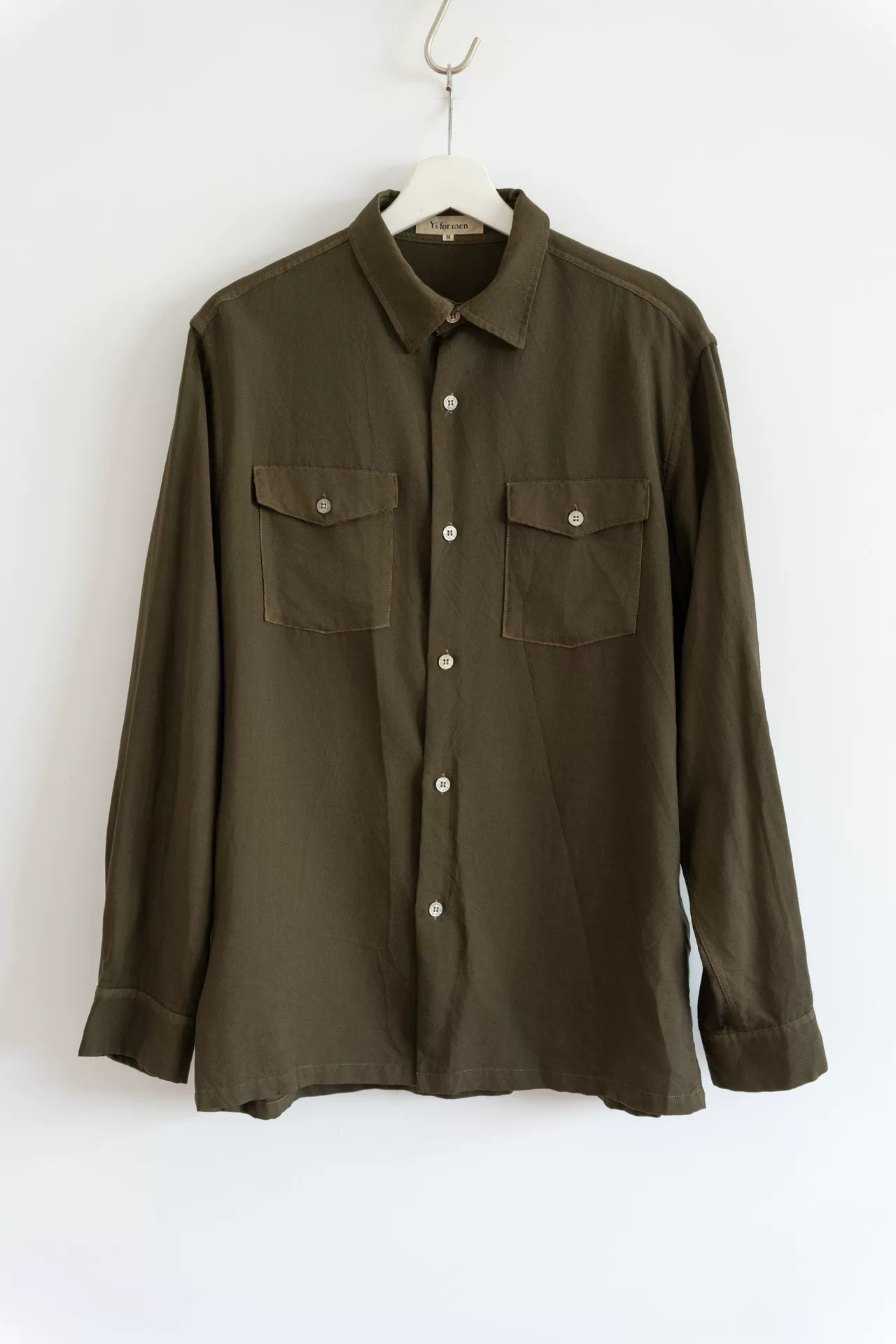 Yohji Yamamoto 90s Olive Wool Shirt