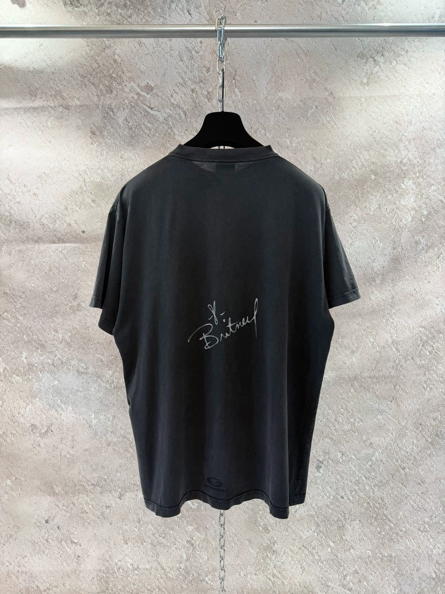 Balenciaga Britney Portrait Distressed T-shirt — detail