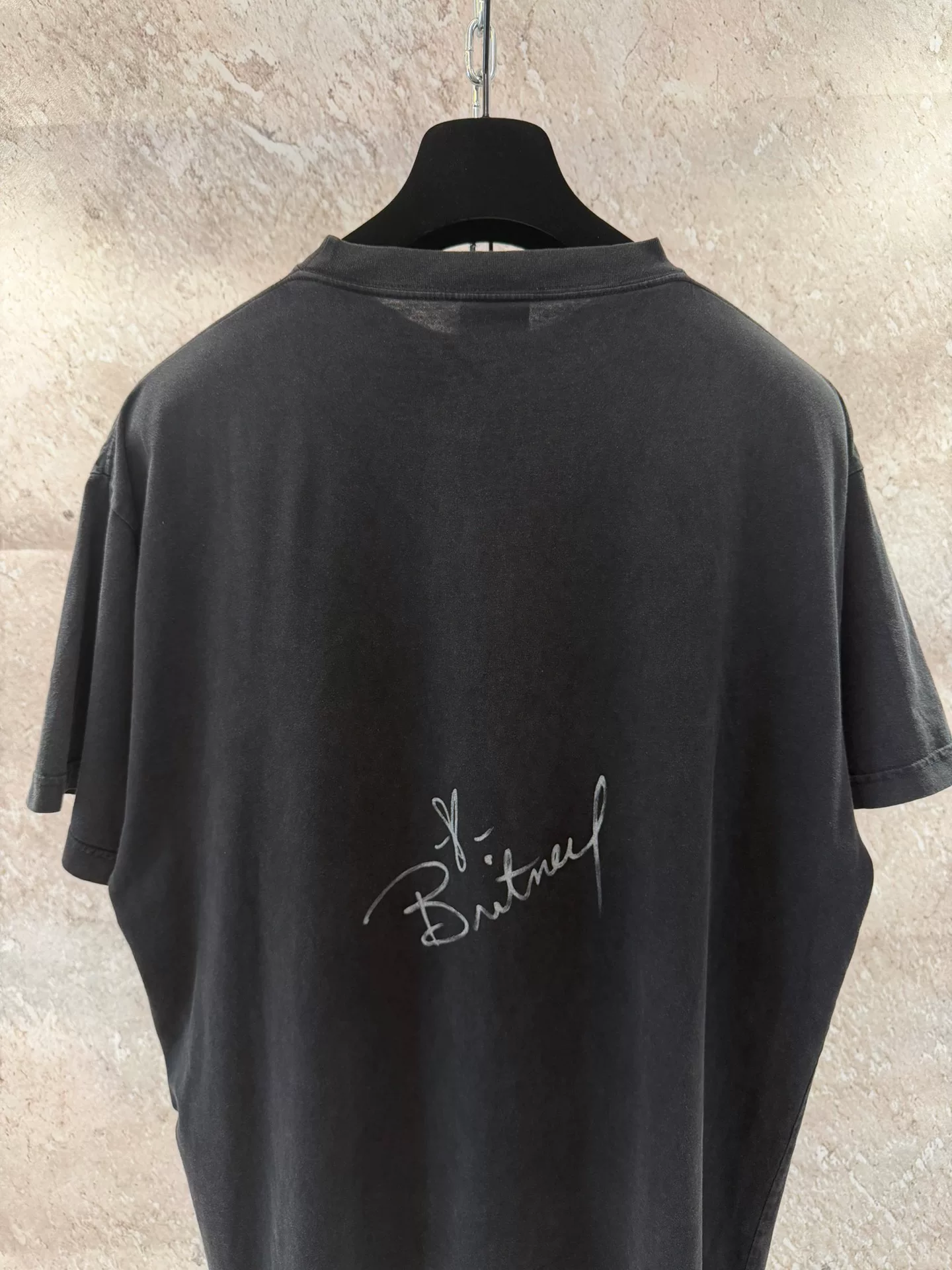 Balenciaga Britney Portrait Distressed T-shirt — back