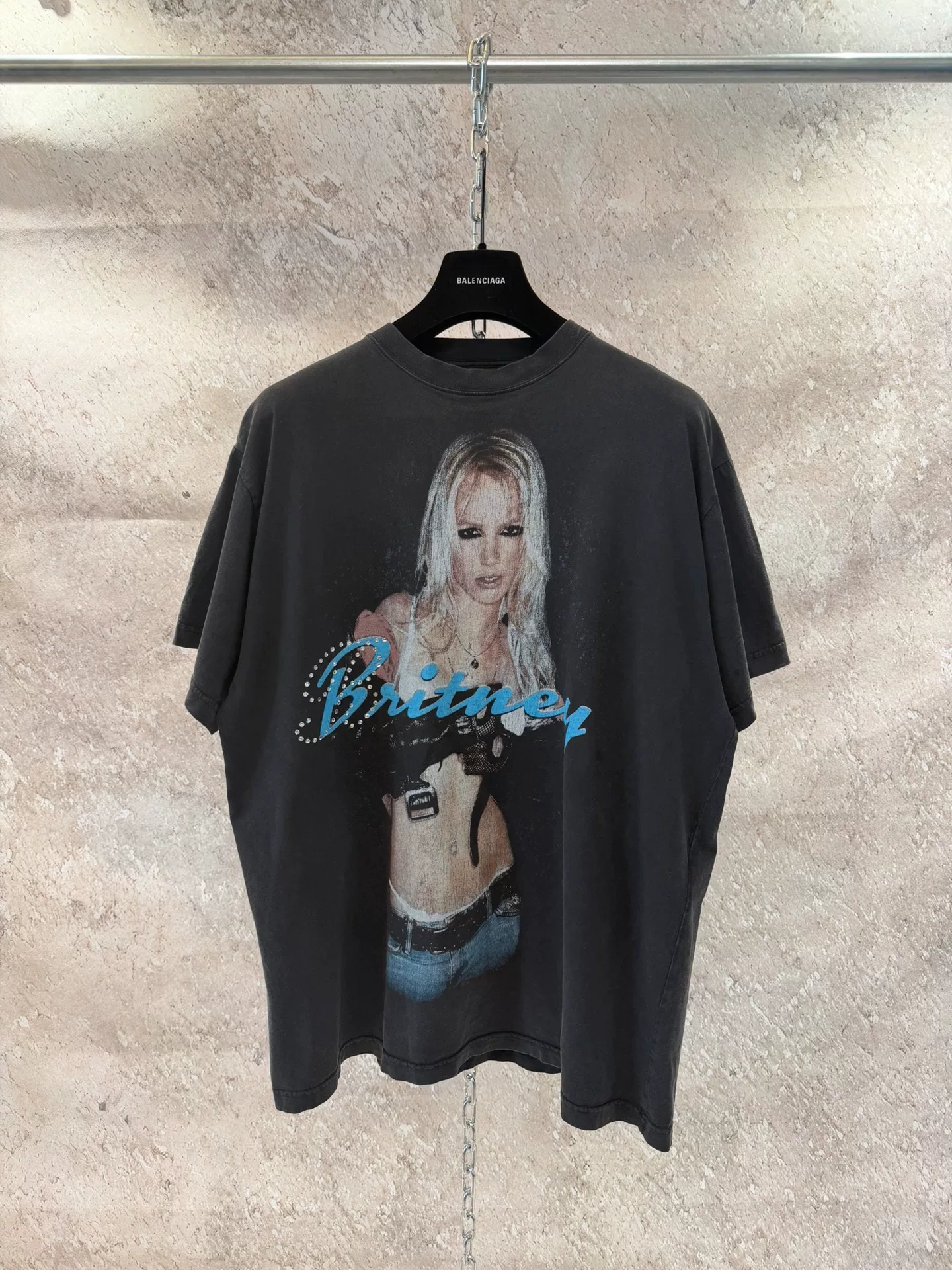 Balenciaga Britney Portrait Distressed T-shirt