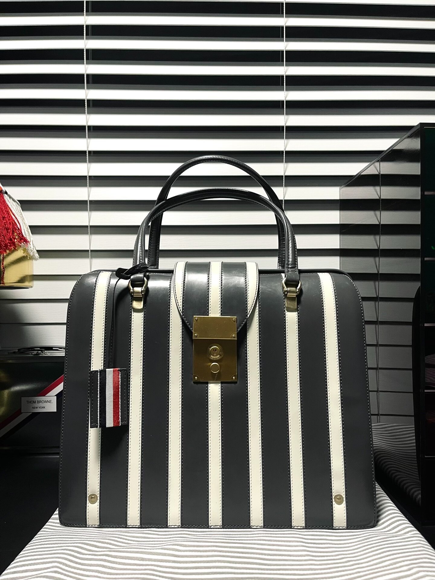 Thom Browne Unisex Stripe Doctor Bag
