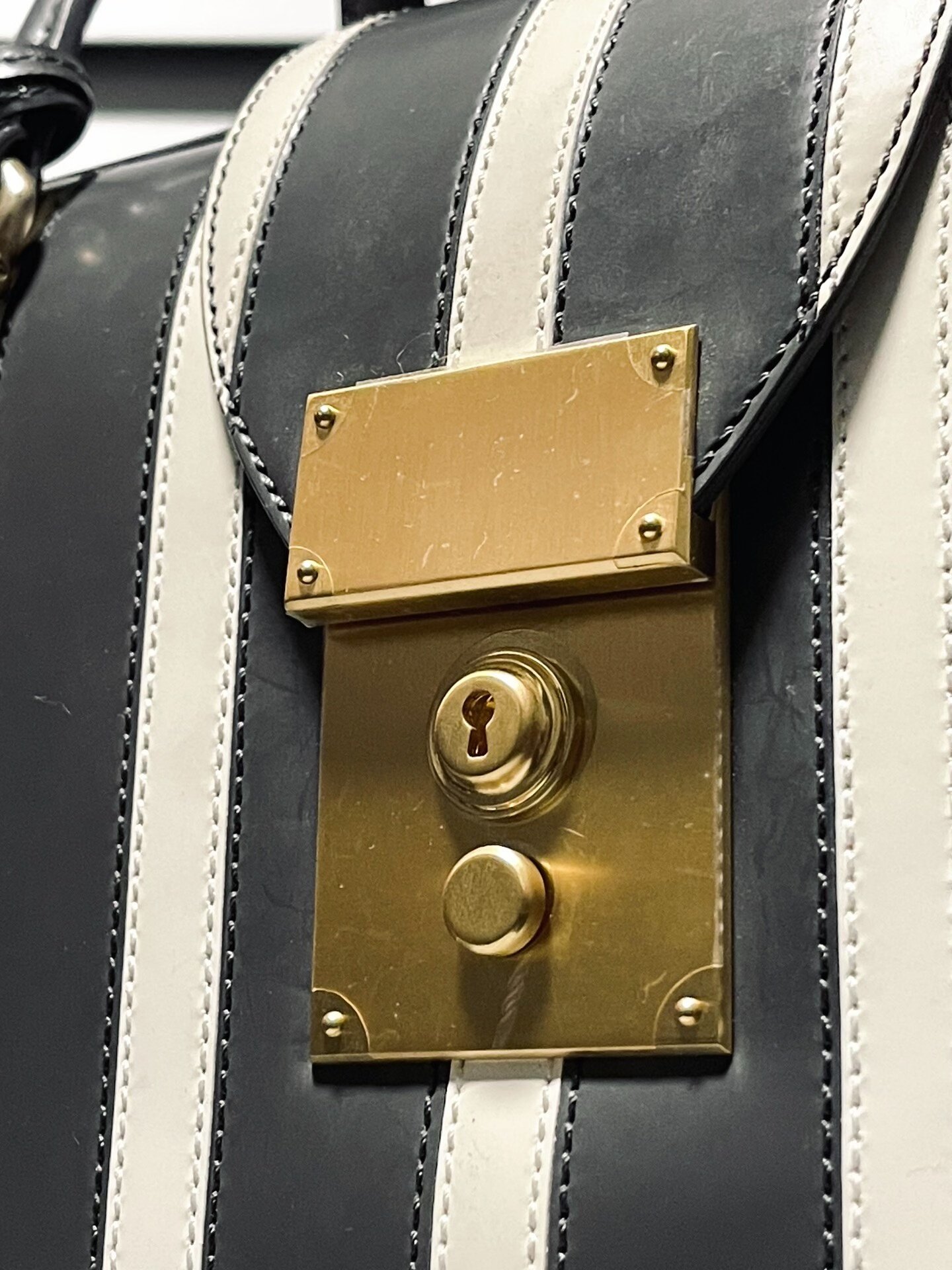 Thom Browne Unisex Stripe Doctor Bag — back