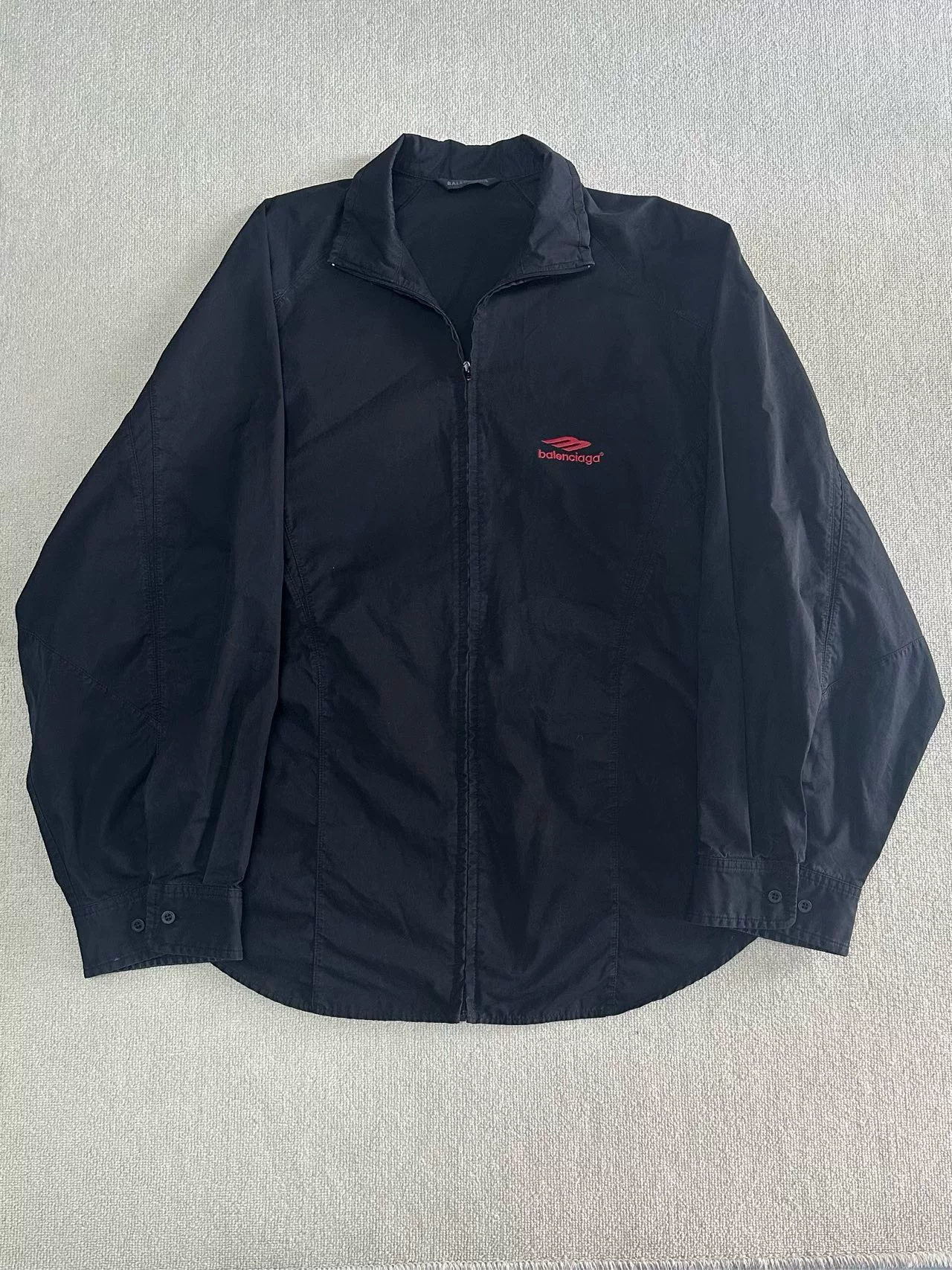 Balenciaga 3B Distressed Sports Zip Jacket