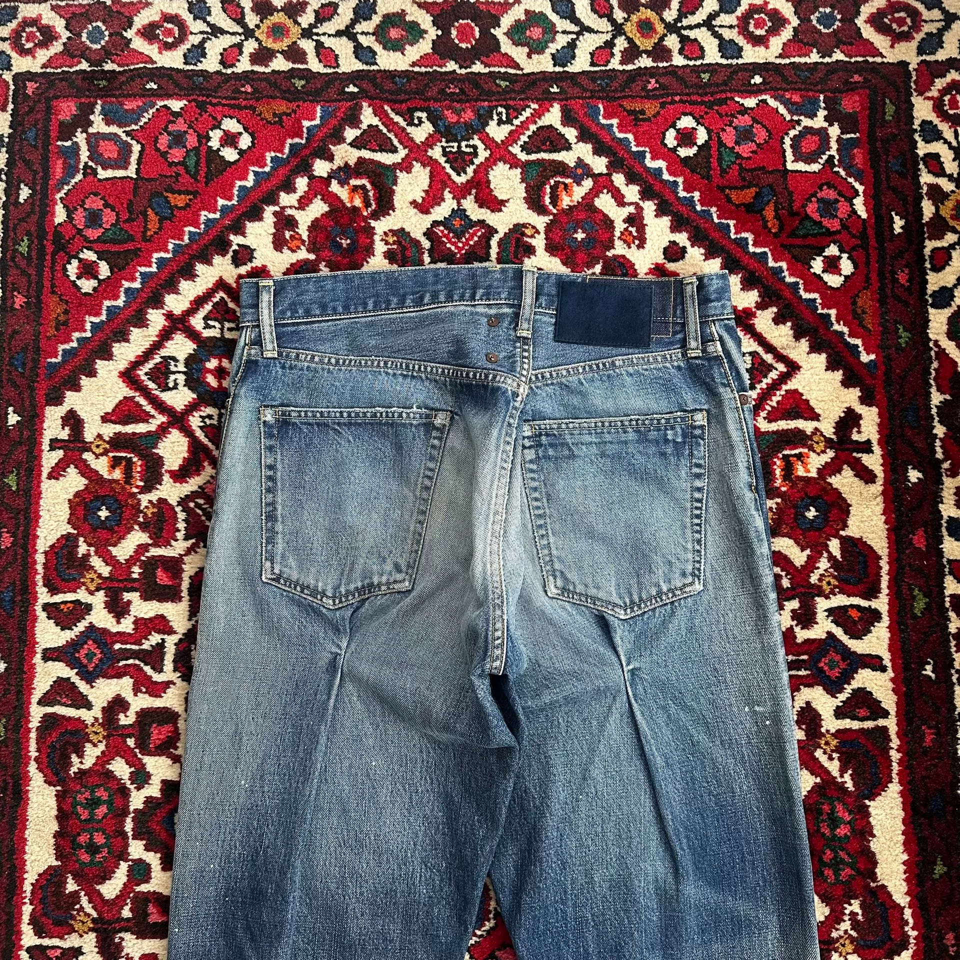 VISVIM JOURNEYMAN 3 TACKED DMGD PANTS — back